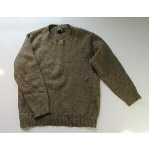 Cabela's Mens Wool Blend Sweater Crew Neck Green Pullover Casual Classic Lg Vtg.